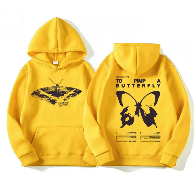 Kendrick Lamar Album Hoodies to Pimp a Butterfly Tracklist Graphic Hoodie Men'S Women Harajuku Aesthetic Long Sleeve Sweatshirts